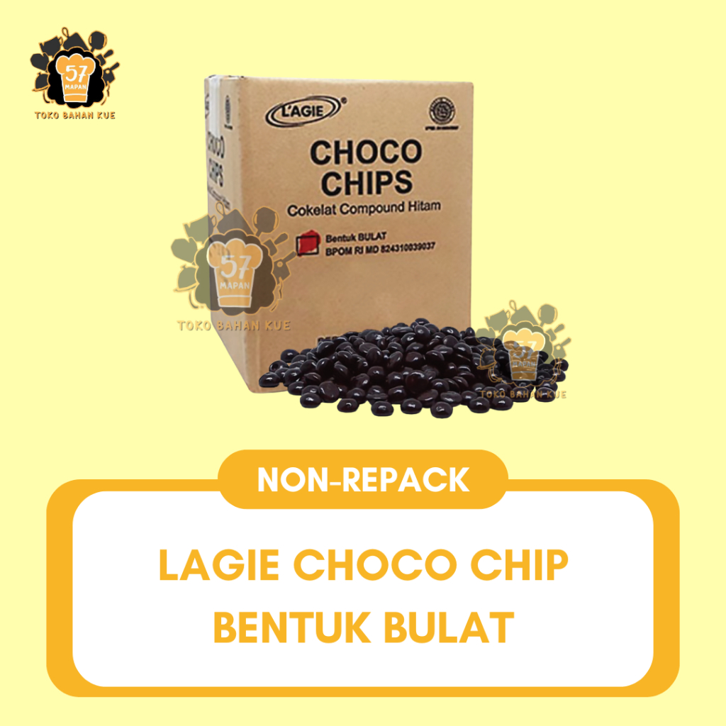 [ DOS = 3 KG ] CHOCO CHIPS LAGIE COKLAT BULAT 3 KG - CHOCO CHIPS LAGIE BENTUK BULAT