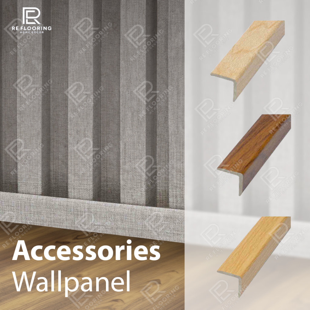 List Siku L PVC - Lis Wallpanel / Lis Step Nosing Tangga Lantai SPC Vinyl