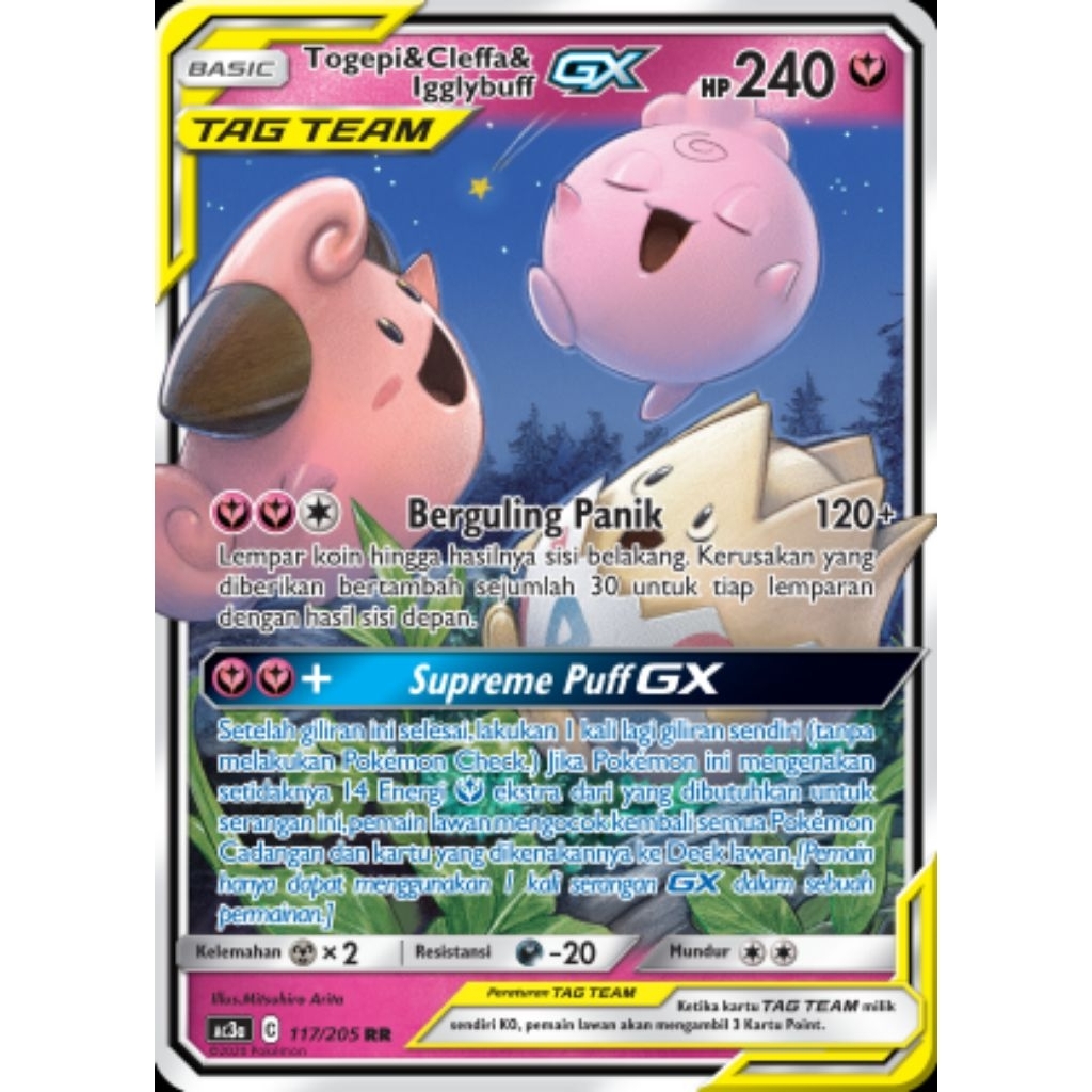 Tcg Pokemon Togepi, Cleffa & Igglybuff GX Tag Team ID 2020
