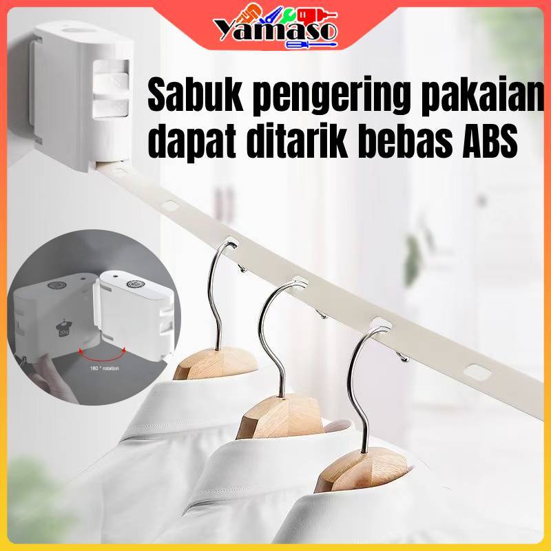 Tali Jemuran Tersembunyi & Teleskopik - Tanpa Bor, Kuat, untuk Dalam/Luar Ruangan Balkon, Kamar Mand