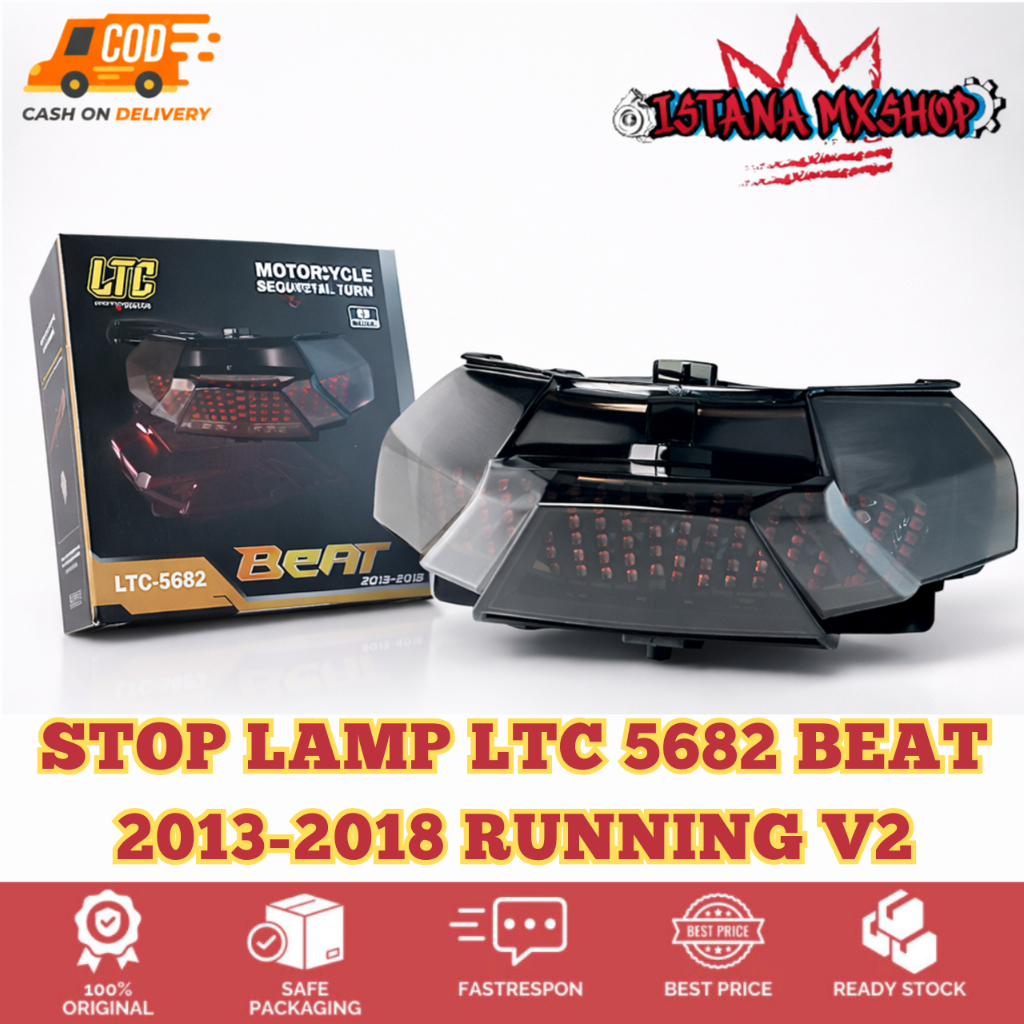 LTC Lampu Stop 5682 LED Running V-2 Beat 2013-2018