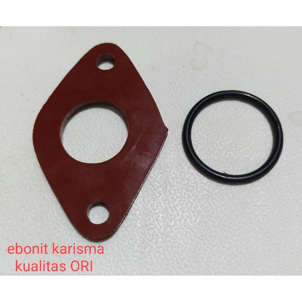 Bonit Karburator karisma + oring Ebonit Manipol Insulator karbu Honda Kirana Suprax 125 (warna merah