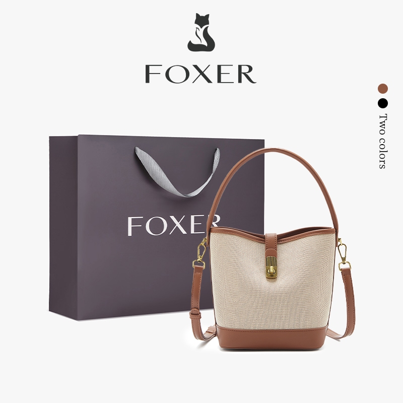 FOXER Tas Selempang Wanita Totebag Wanita Tas Bahu Tas Ember