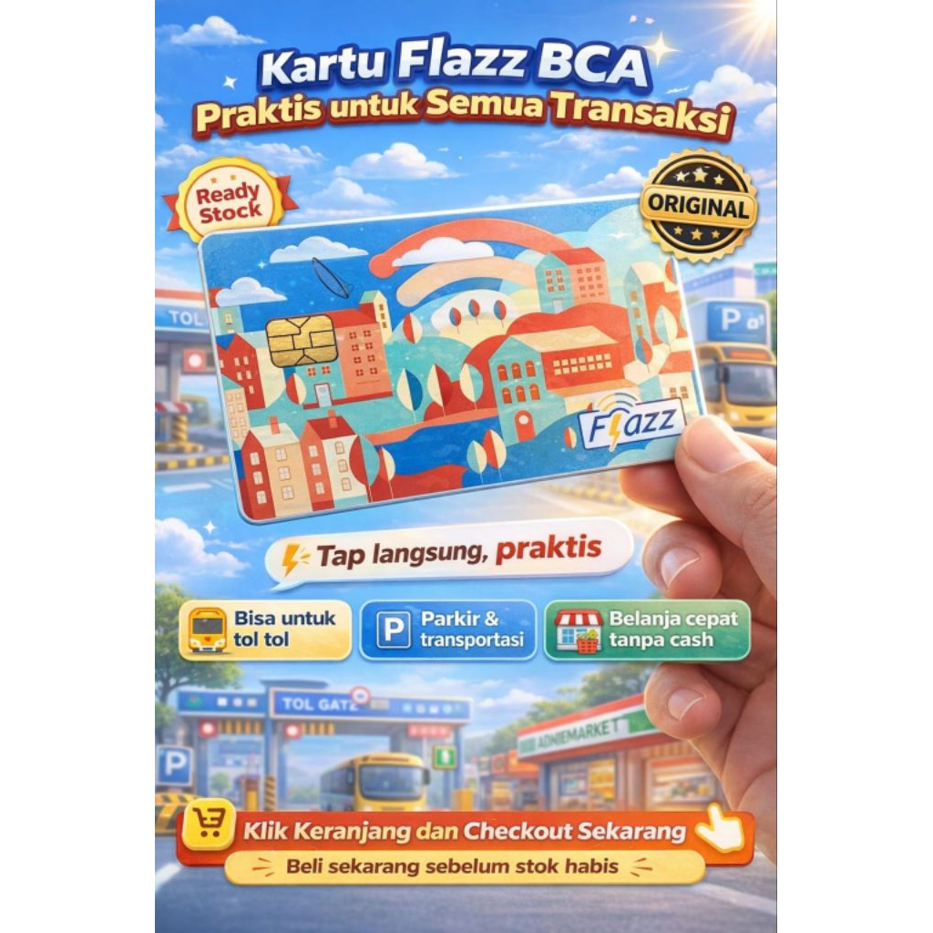 Flazz BCA Gen 2 / kartu Flazz multifungsi / kartu etoll BCA gen 2
