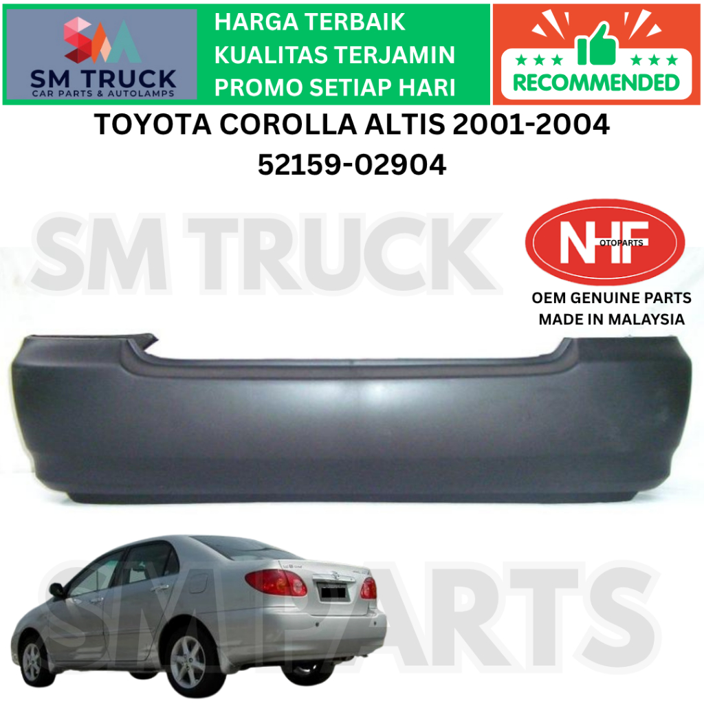 BUMPER BEMPER BELAKANG COROLLA ALTIS 2001 2002 2003 2004 PREFACELIFT 52159-02904 BARU OEM IMPORT
