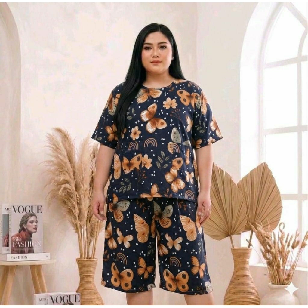 Babydoll Katun Super Jumbo Ld 140 | SETELAN CELANA PENDEK KATUN