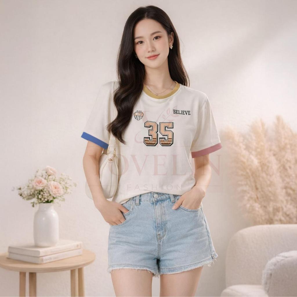 YV-105 Baju kaos T-shirt Crop Top Tebal Lengan Pendek Baju Kaos Crop Wanita | Baju Atasan Wanita Ter