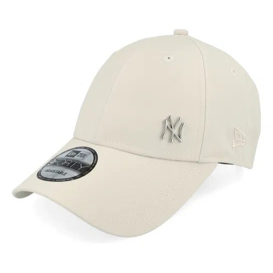 Topi New Era Original MLB New York Yankees 9FORTY Mini Metal warna Beige | FREE GIFT BOX
