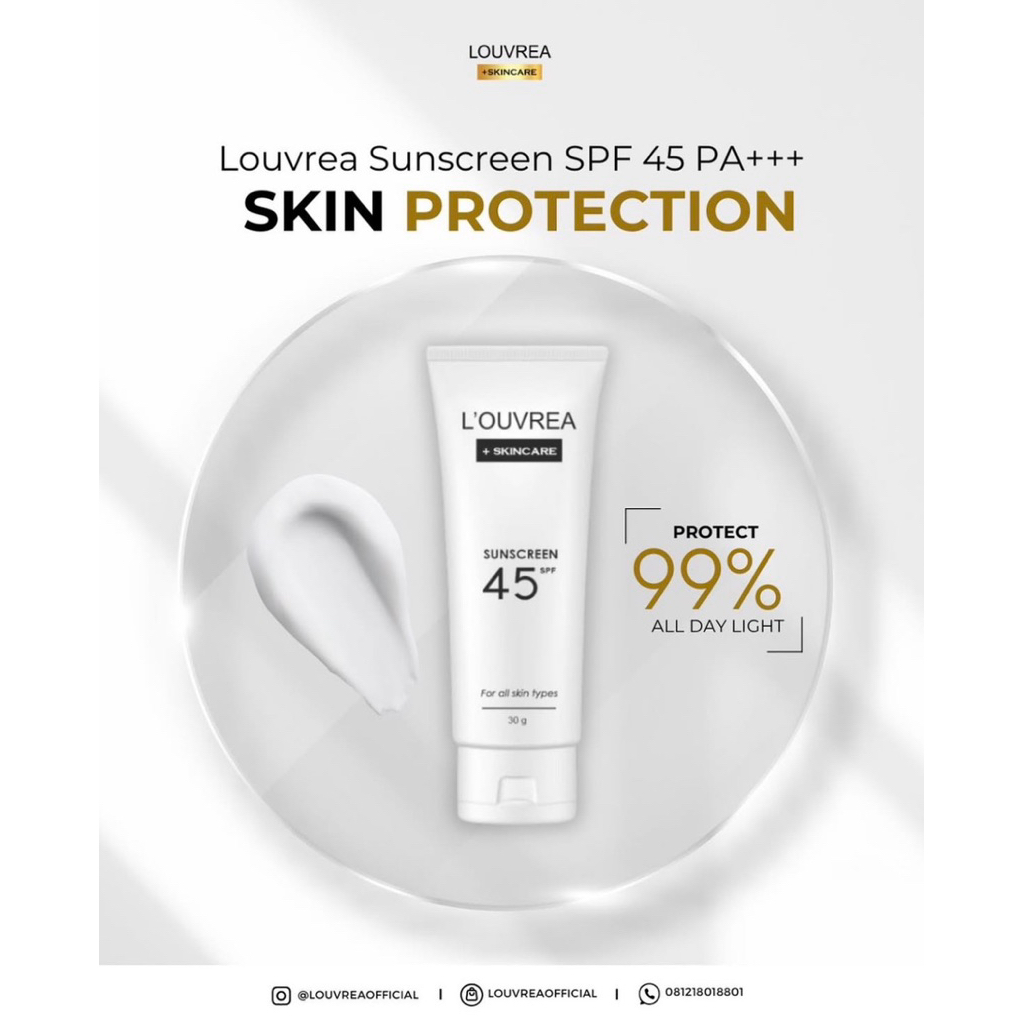 Sunscreen 45 SPF by Louvrea Skincare