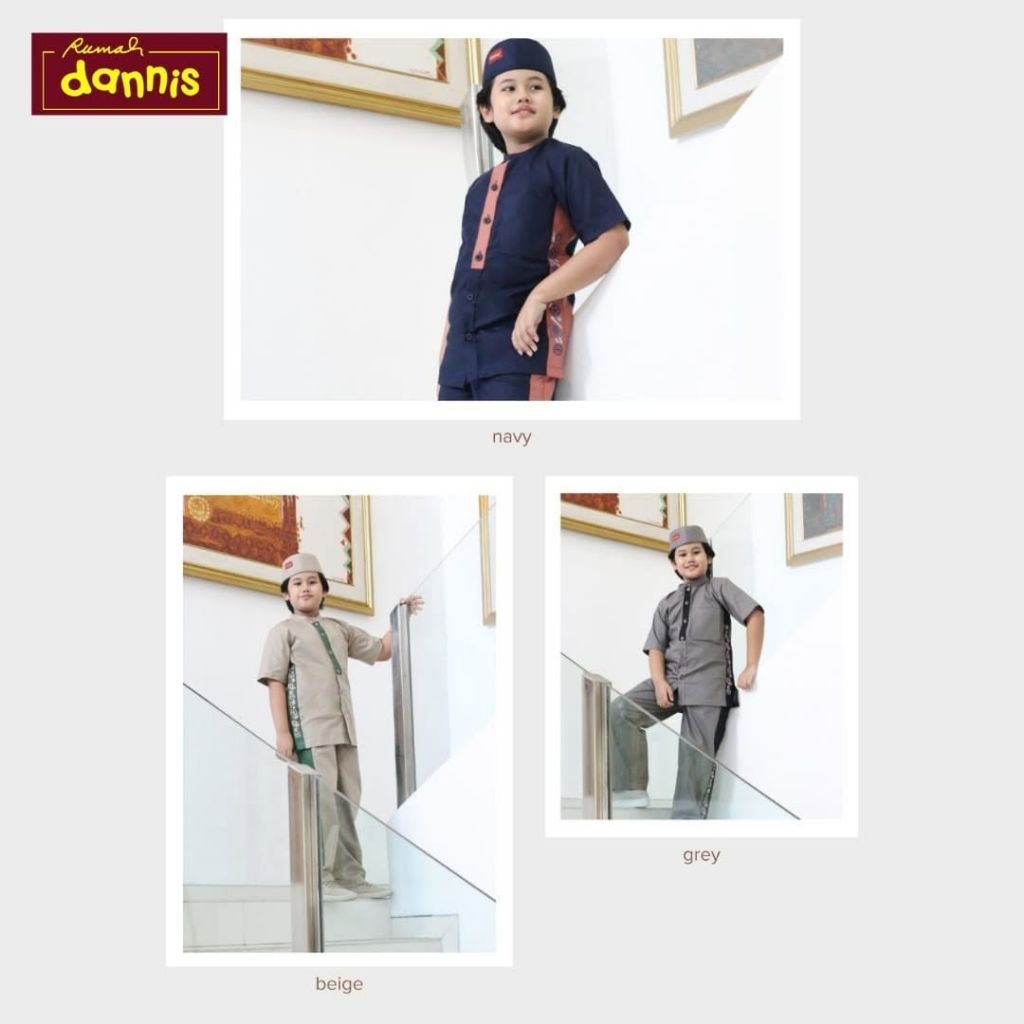 Setelan Koko Dannis TAPL 1103 Baju Muslim Anak Laki-laki