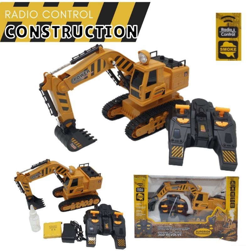 17617 Excavator Remote Control 16Channel Besar 1:14 2.4GHz RC Beko Bahan Paduan Truk Penggali Setir 