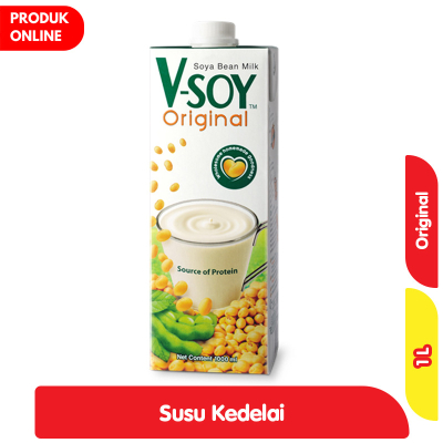 V-Soy Soya Bean Original Milk 1000 mL VSoy 1L Susu Kedelai