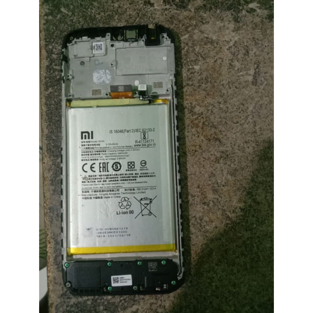 lcd copotan original Xiaomi redmi 10c satu set dan bonus batre