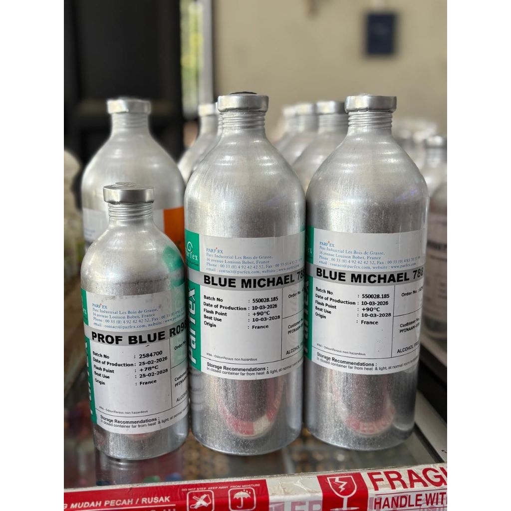 1kg, BLUE MICHAEL Bibit Parfum Murni kemasan botol kaleng 1KG SEGEL PARFEX/Dunhill blue desire