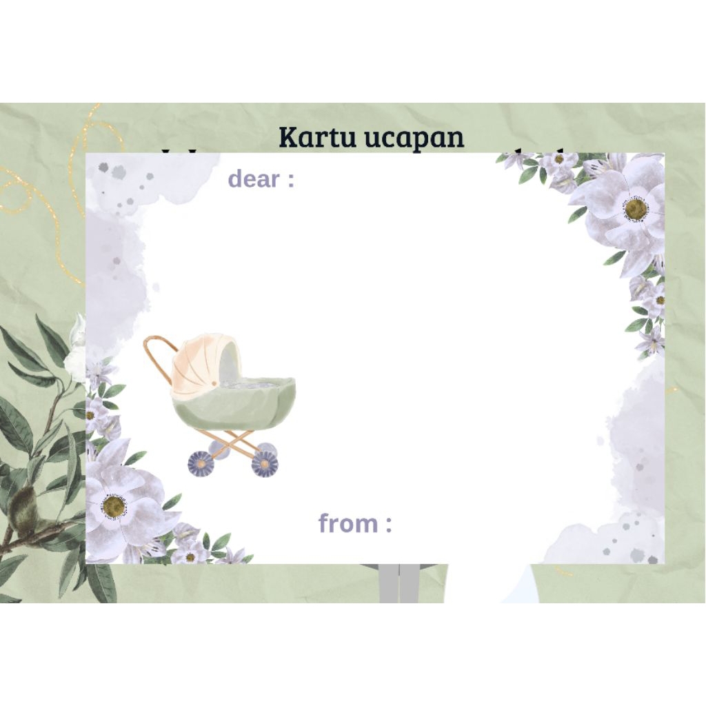 kartu ucapan baby - greeting card little baby -greeting card baby new born