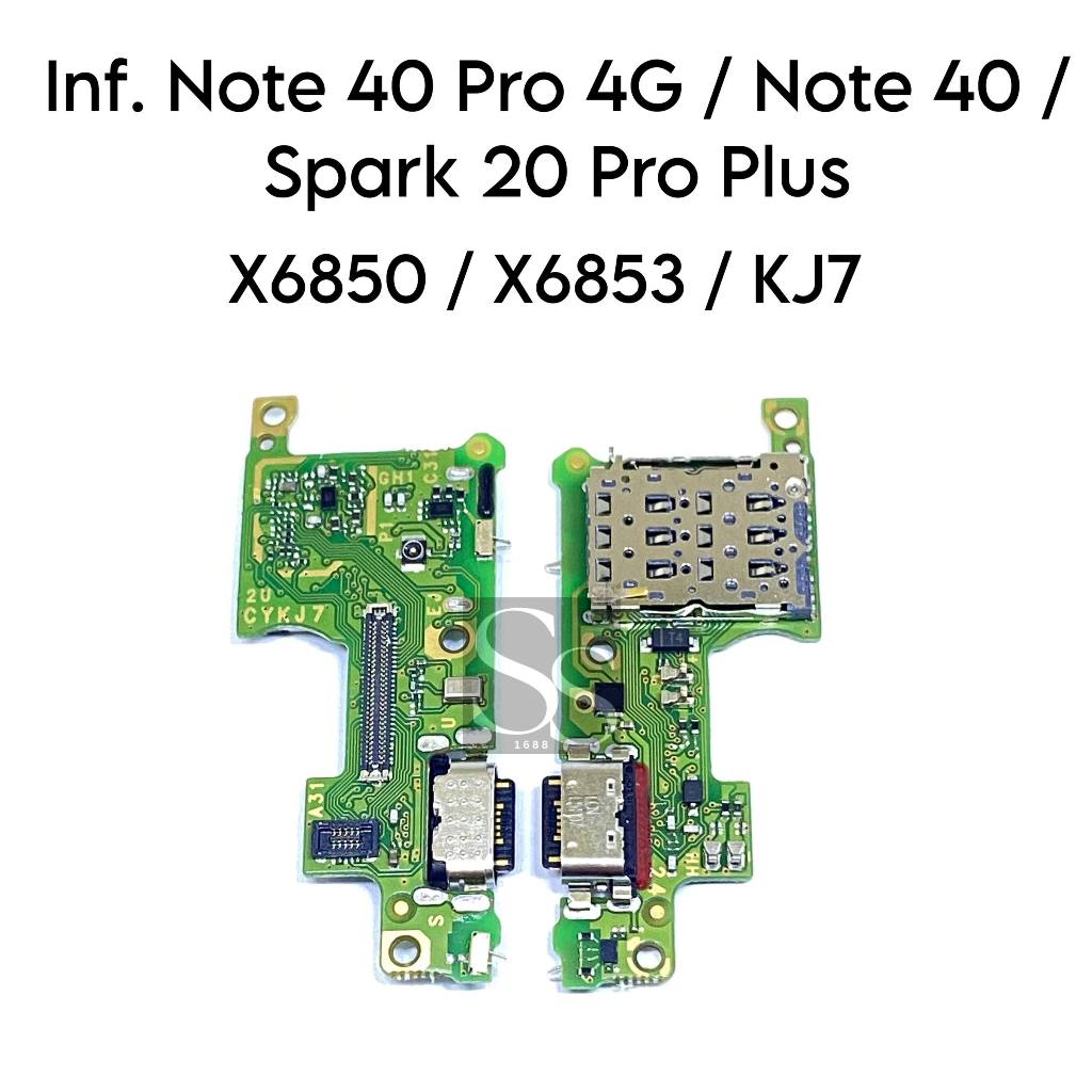 Pcb Infinix Note 40 Pro 4G / Note 40 / Tecno Spark 20 Pro Plus X6850 X6853 KJ7 - Papan Konektor Cas