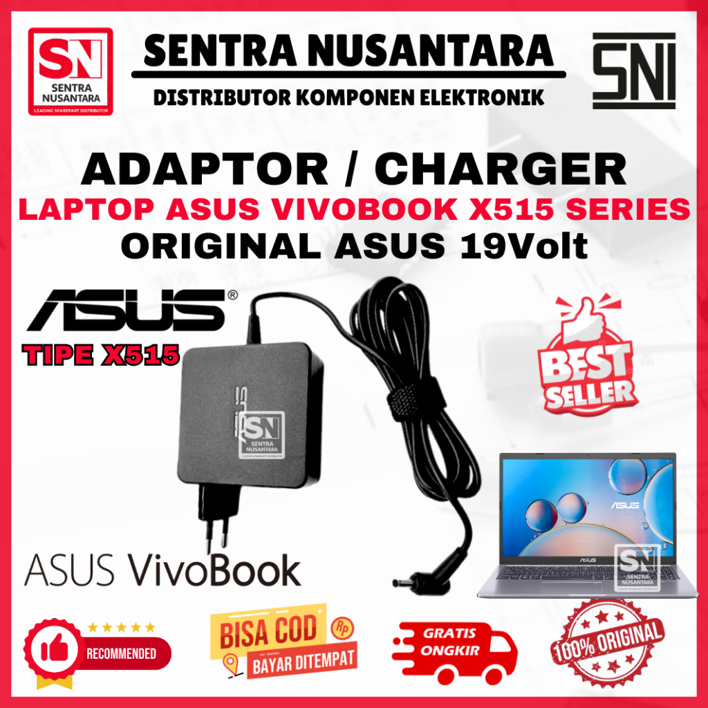 Adaptor Charger Laptop ASUS Vivobook X515 Series | Adaptor Laptop ASUS Vivobook X515 Series Kualitas