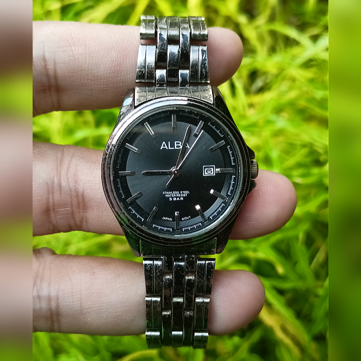 ALBA Black Edition Watch Second | Jam Tangan Wanita Vintage Preloved