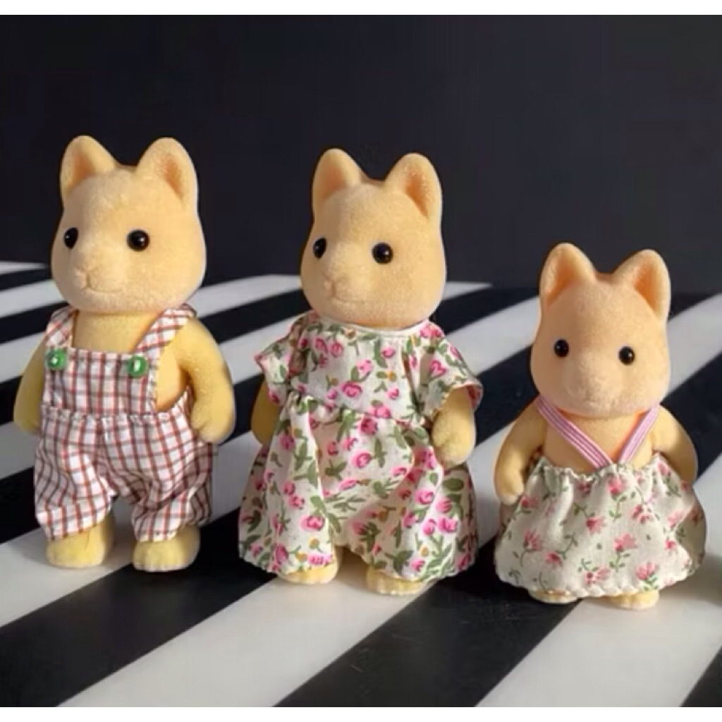 Sylvanian Maple Dog Family (rare)