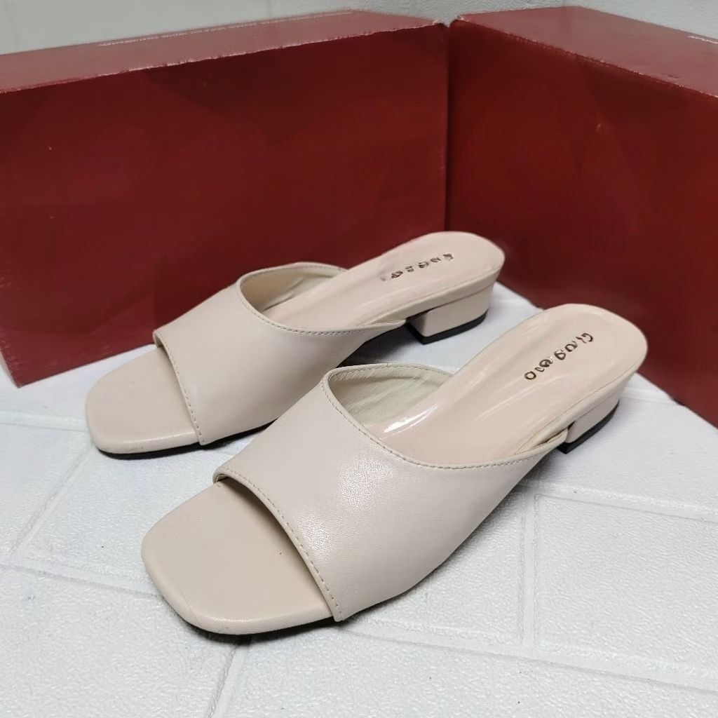 Sandal Pesta Wisuda Kondangan hak wanita slop SL01 hak 3cm size 37-40 sandal