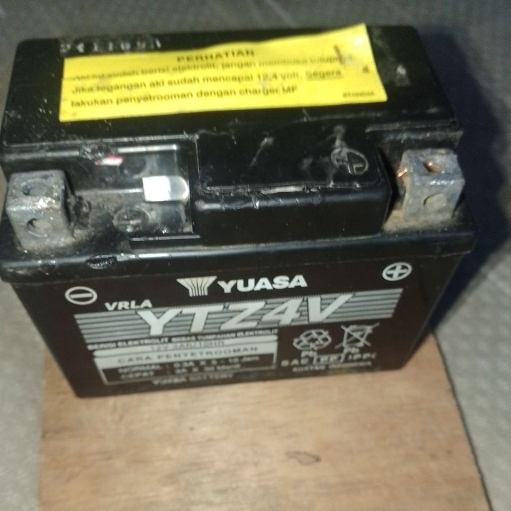 aki 12v bekas kondisi drop