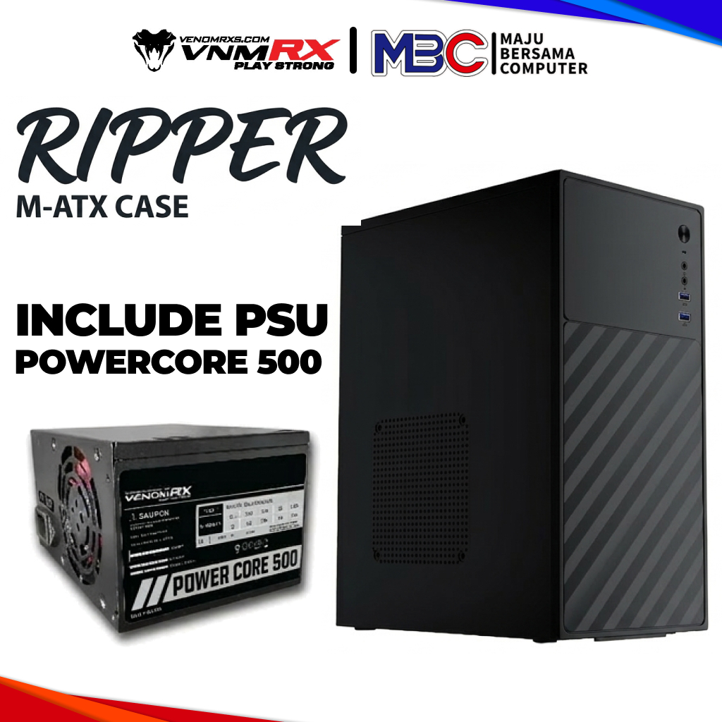 VenomRX Ripper PSU 500W Case Casing PC Komputer Venom RX