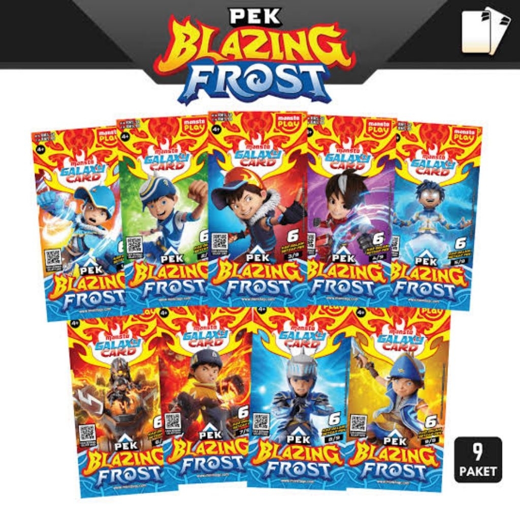 Boboiboy Galaxy Card PEK Blazing Frost (SATUAN)