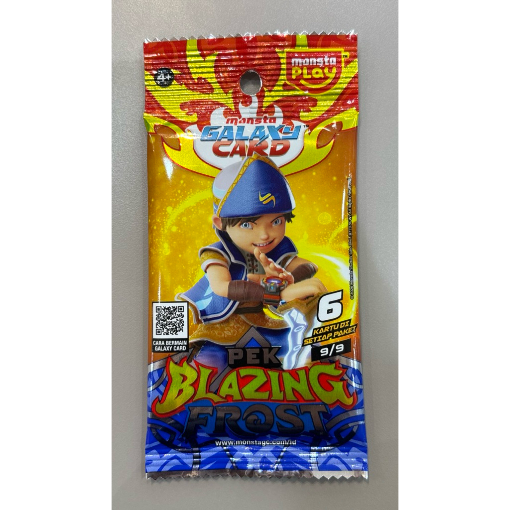 Boboiboy pek blazing frost monsta galaxy card boboiboy SR Sopan 9/9