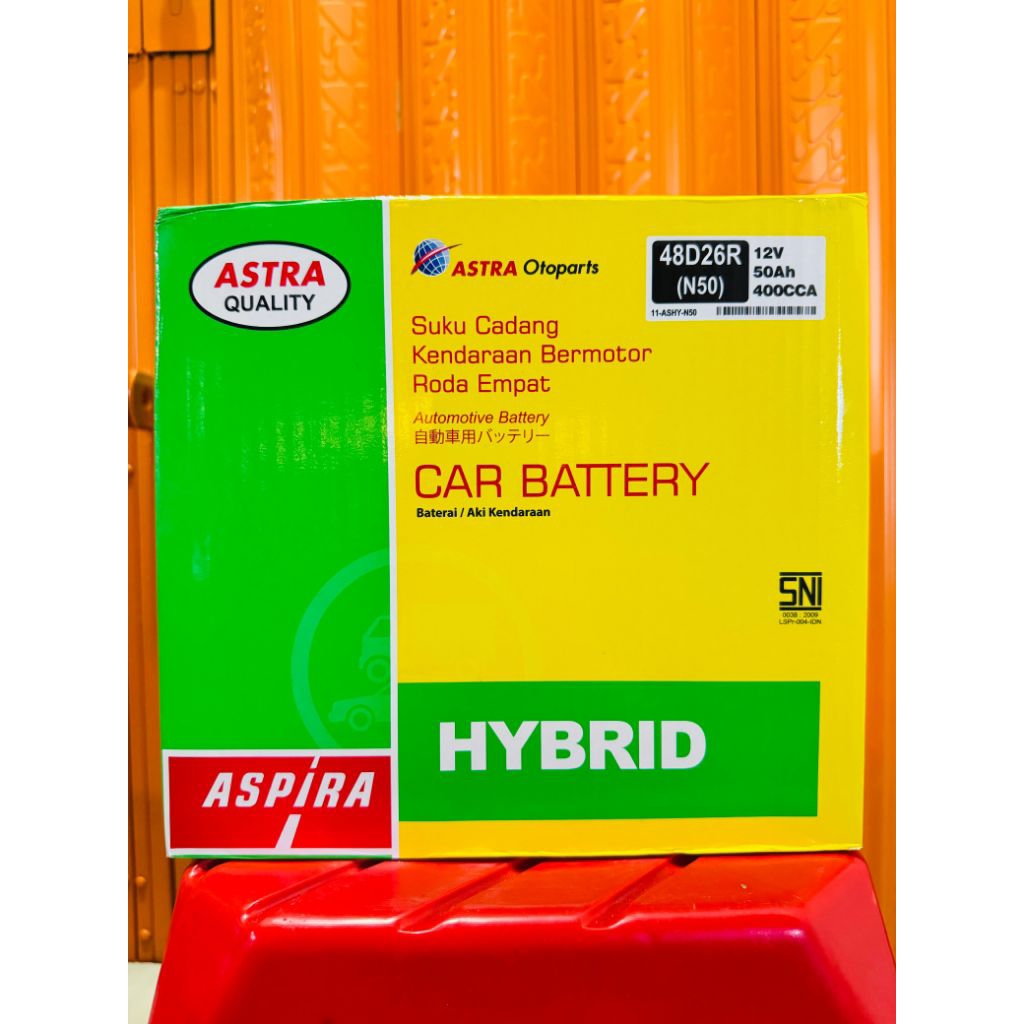 AKI MOBIL TRUK CANTER, FUSO, HINO (N50 ASPIRA HYBRID) 50AH - 12VOLT