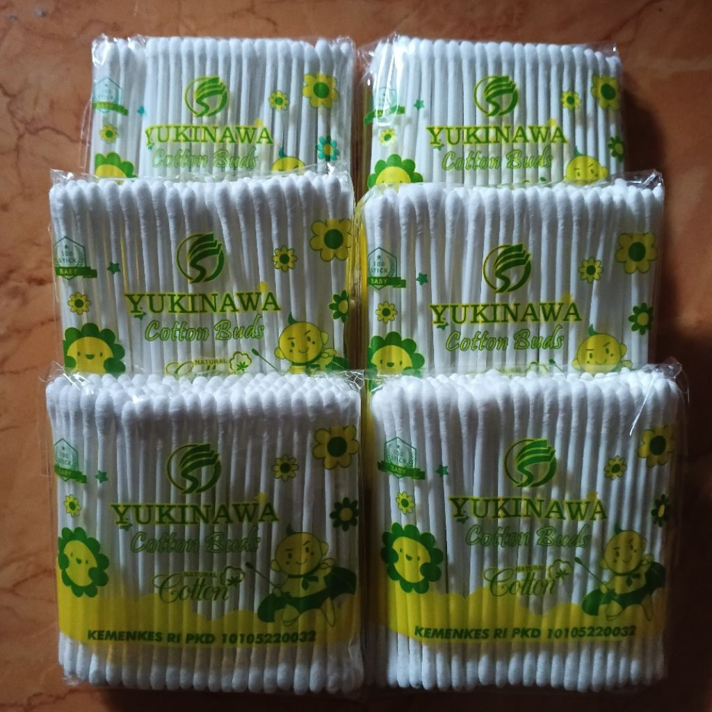 Cotton Bud Yukinawa Bayi - 100% Kapas Lembut, Aman untuk Bayi & Dewasa