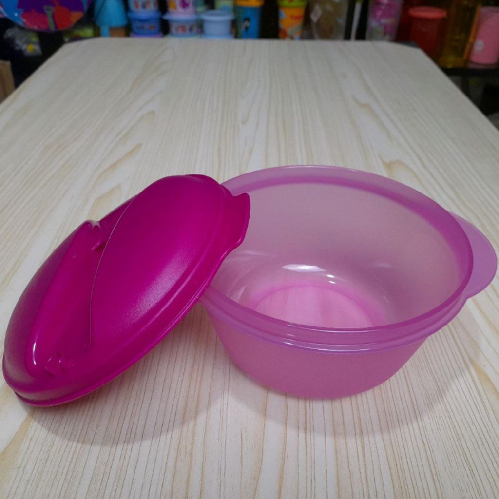 TUPPERWARE WADAH BEKAL BULAT PINK 800ml