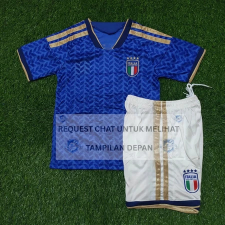 JERSEY BAJU BOLA ANAK ITALIA HOME KIDS WORLD CUP 2026 + NAMESET FANS VERSION
