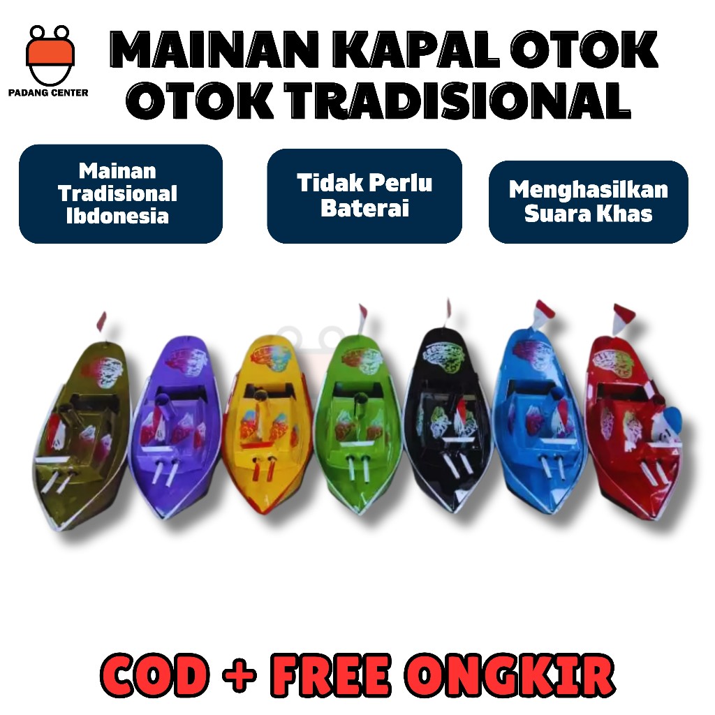 Mainan Kapal Otok Otok Tradisional Jadul Mainan Air Anak Perahu Kaleng Bunyi