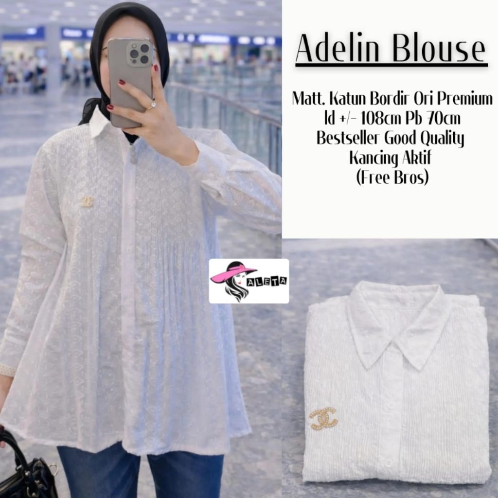 Blouse Putih | Katun Bordir Premium
