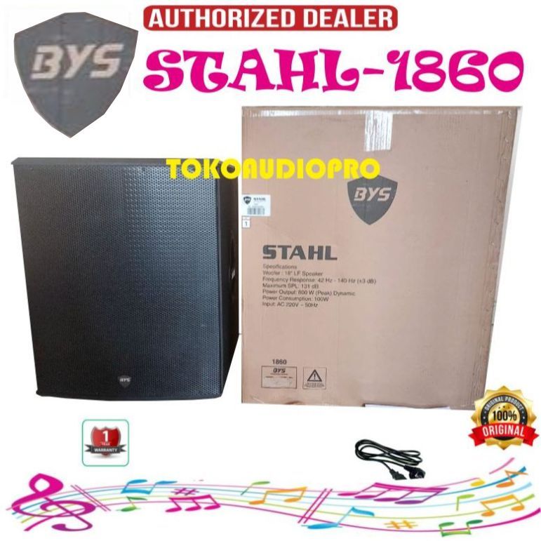 Subwoofer Aktif  BYS Stahl 1860  18-inch Subwoofer Aktif BYS Stahl 1860 Aktif Sub Aktif