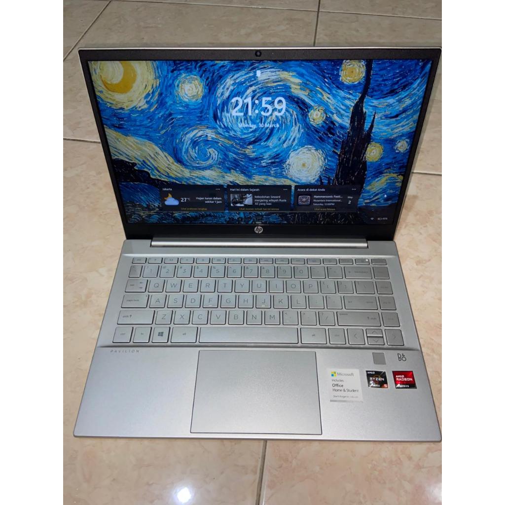 Laptop HP Pavilion 14 EC0013AU Ryzen 5-5500U 16GB SSD 512GB Second