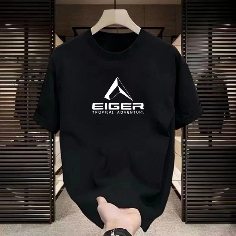<COD>Kaos EIGER Original Look 100% Cotton | T-shirt Pria Wanita Model Oversize Kasual untuk Aktivita