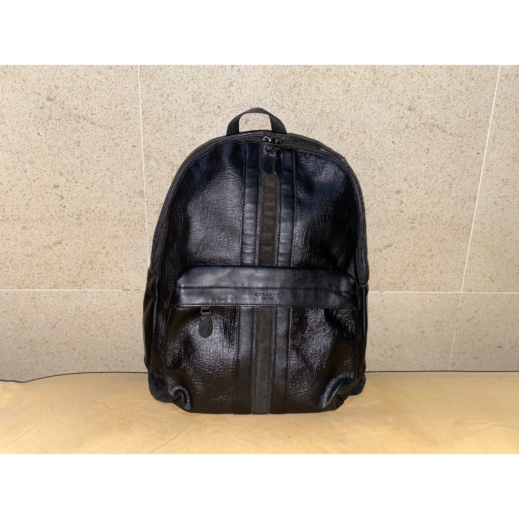 tas ransel backpack pria cowo men brand Coach full kulit leather hitam black ISTIMEWA