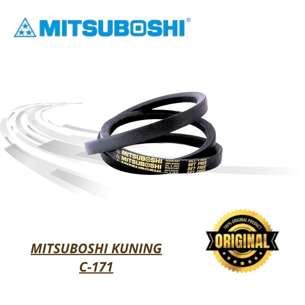 MITSUBOSHI KUNING V-BELT  UKURAN C 171 -  C 180 / VANBELT MITSUBOSHI KUNING C / FANBELT / TALI KIPAS