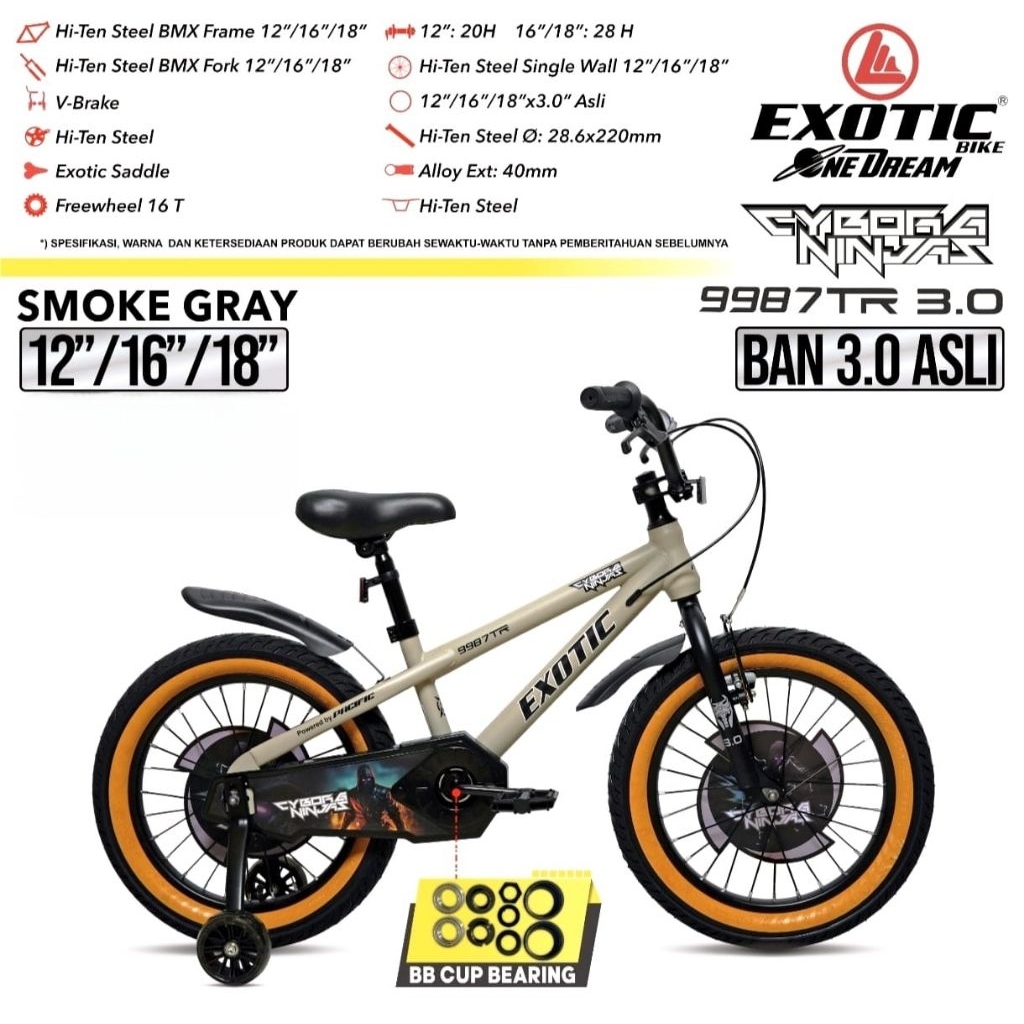 sepeda bmx anak exotic 9987 TR 3.0 cyborg ninja by pacific