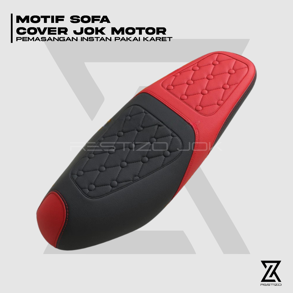 RESTIZO - COVER JOK MOTOR (PAKAI KARET) MOTIF SOFA SARUNG JOK MOTOR Beat Vario Nmax PCX ADV AEROX SC