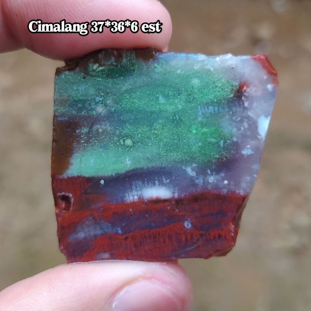 (TERMURAH) Bahan Lempengan Batu Akik Pancawarna Garut Cimalang Kristal