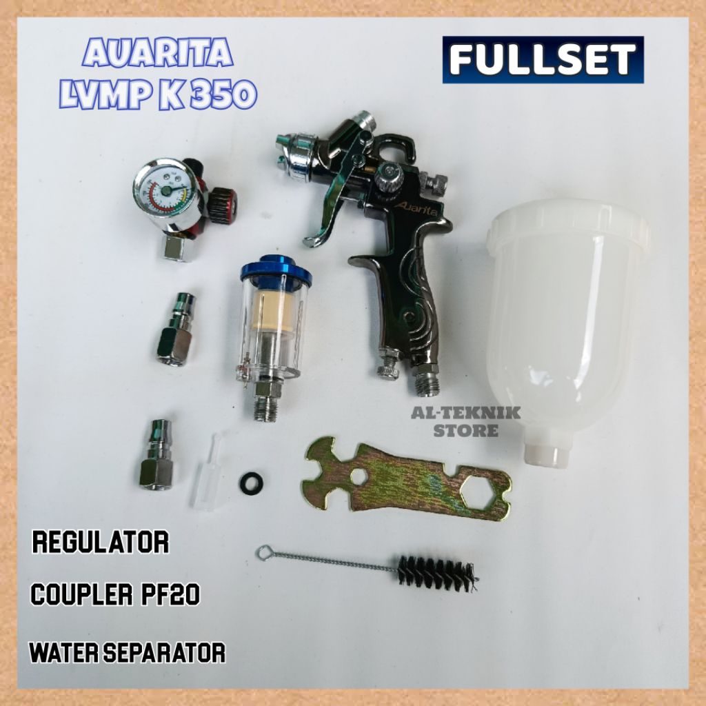 Spray gun  AUARITA K350 LVMP semprotan cat fullset dan not set