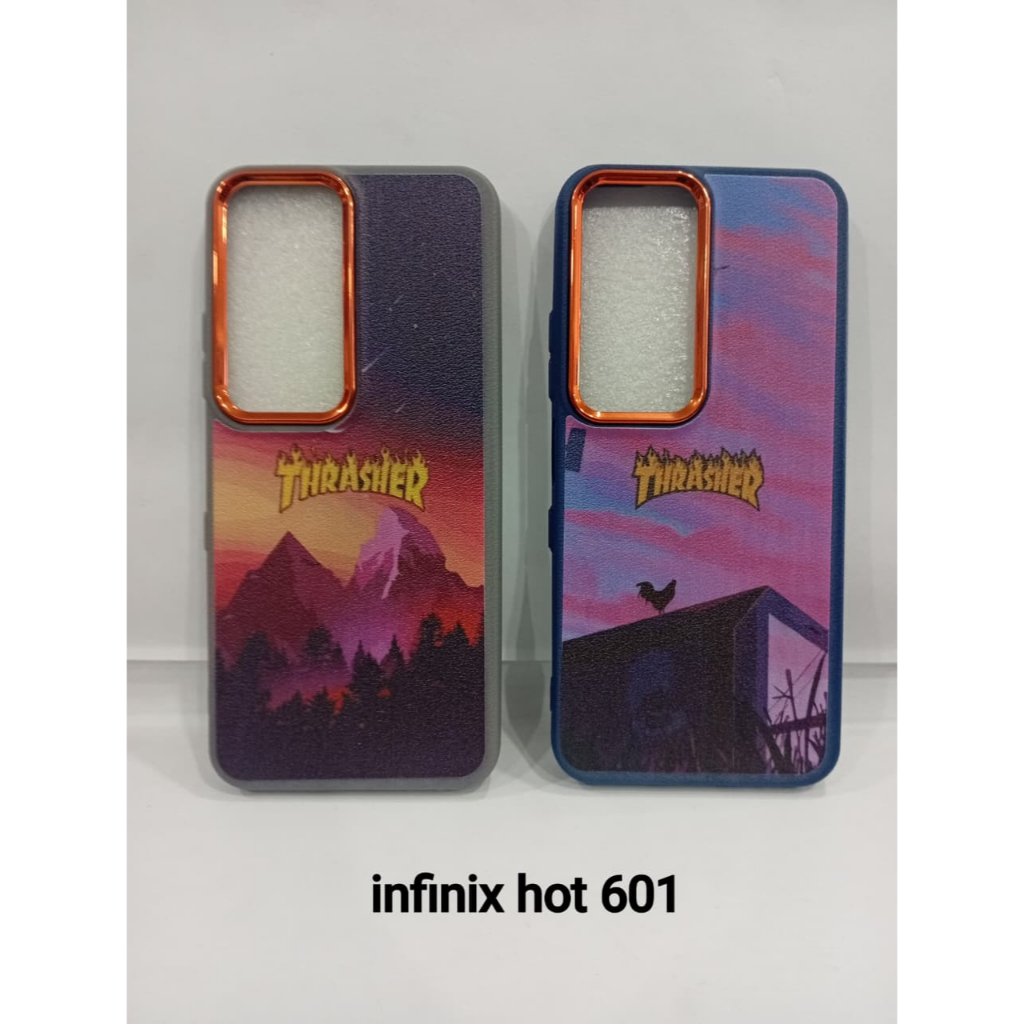 Soft Case Silikon Premium Luxury Leather motif infinix 60i