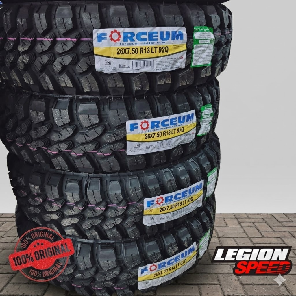 BAN PACUL UNTUK GRANDMAX LUXIO CARRY R14 MERK FORCEUM M/T 08 UKURAN 26x7.50 R13 TUBLES RADIAL