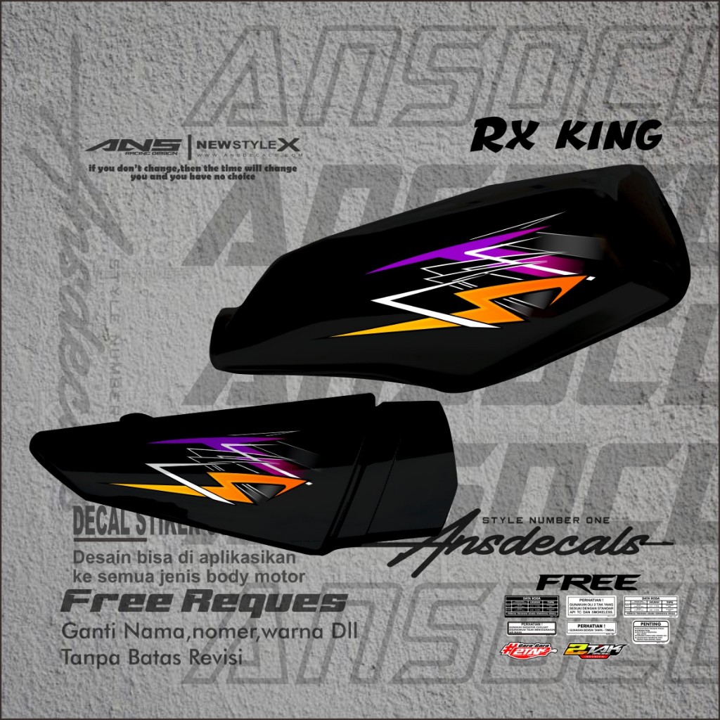 STRIPING MOTOR RX KING BISA REQUEST STIKER STRIPING RX KING VINYL/HOLOGRAM/TRANSPARAN