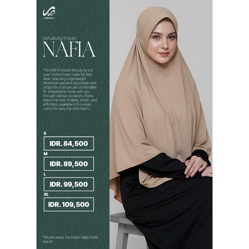 Kerudung Instan Nafia | Kerudung Instan | Kerudung Rabbani | Kerudung Instan Rabbani [Ori Rabbani]