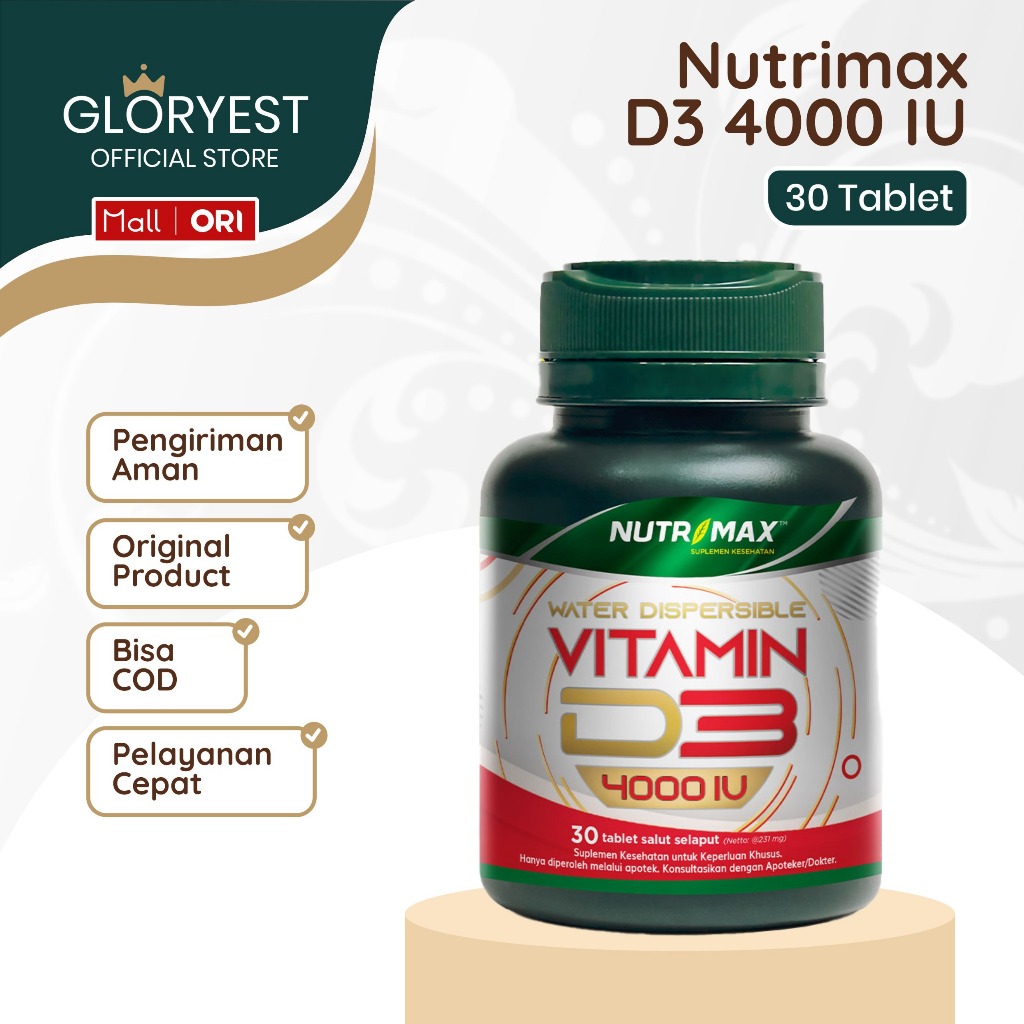 Nutrimax D3 4000 IU, Vit Vitamin D 3 4000IU isi 30