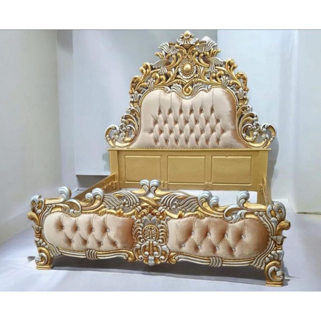 dipan barong kayu jati-dipan mewah-tempat tidur jati