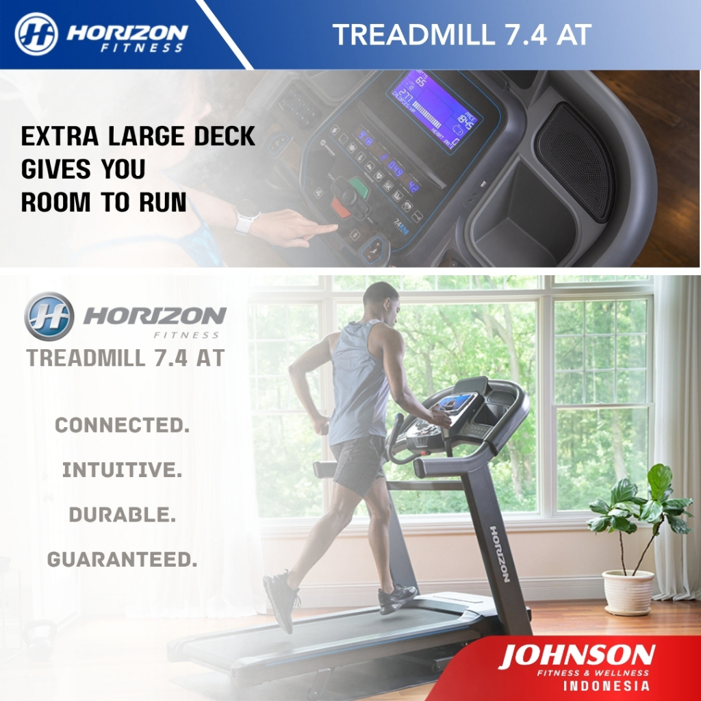 Horizon Fitness Treadmill 7.4 AT - Alat Fitness Treadmill Lipat
